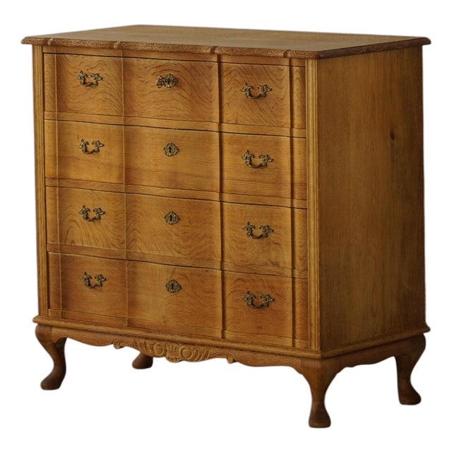 Mid-Century Modern Danish Chest of Drawers in Oak by Henning Kjærnulf, 1960s For Sale