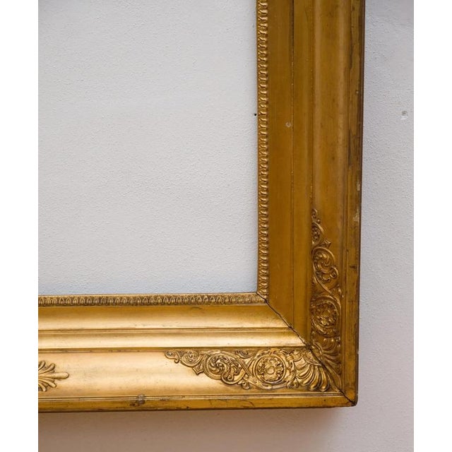 2000 - 2009 Antique Biedermeier Gilded Picture Frame For Sale - Image 5 of 10