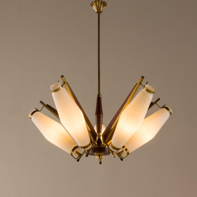 Mid-Century Italian Pendant attributed to Stilux Milano, 1950s For Sale - Image 13 of 15