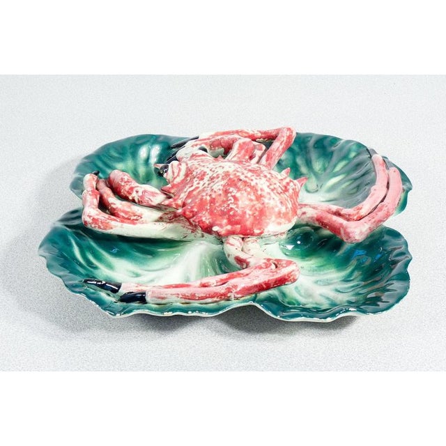 1970s Ceramic Appetizer Crab Dish For Sale - Image 5 of 9