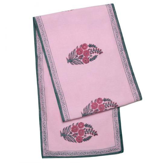Roza Pink/Teal Runner For Sale - Image 4 of 4