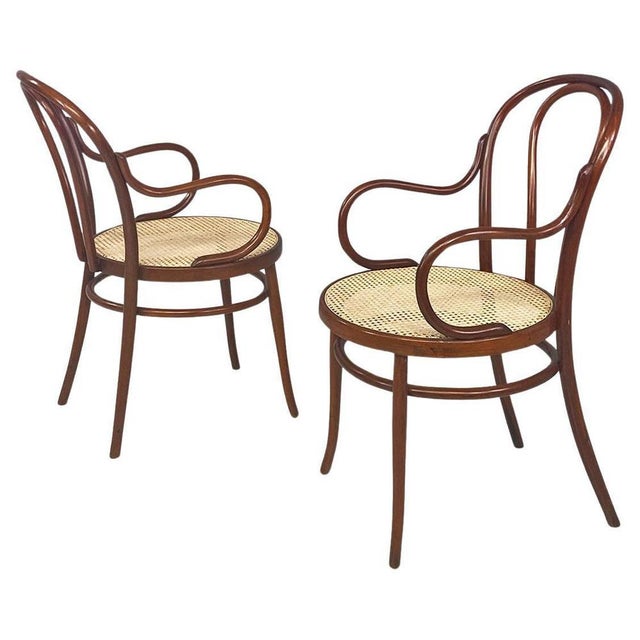 Set of Mid-Century Italian Beech Wood and Vienna Straw Chairs from Thonet, 1950s For Sale - Image 16 of 16