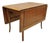 Vintage Mid Century Modern Klismos Saber Leg Oak Wood Drop Leaf Dining Table For Sale