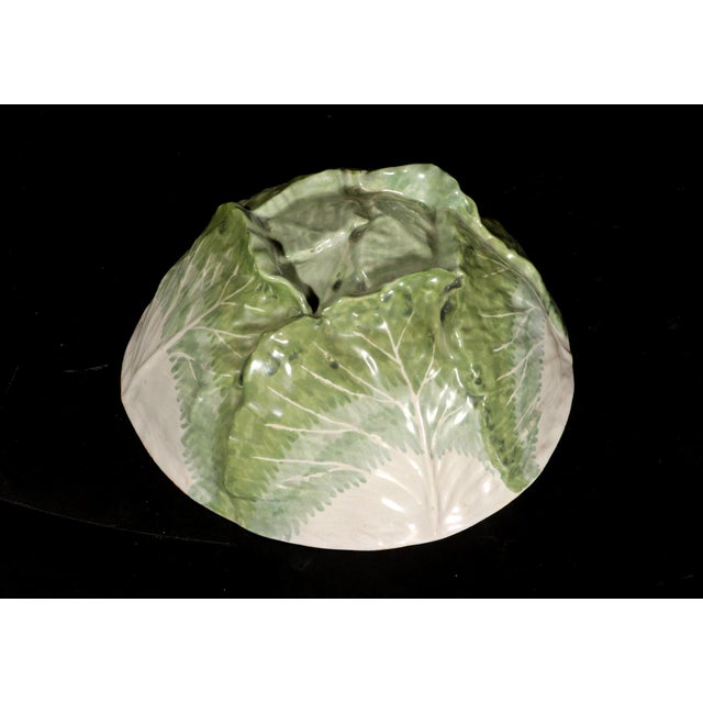 Ceramic Mid 18th Century French Faience Tromp l'Oeil Strasbourg Factory Cabbage Tureen and Cover For Sale - Image 7 of 18