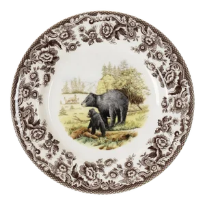 Spode Woodland American Wildlife Salad Plate 8", Black Bear