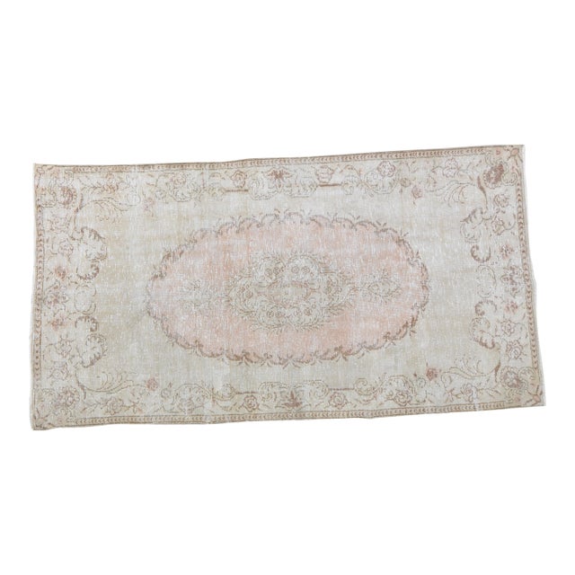 Vintage Turkish Anatolian Hand Knotted Wool Rug, 4'9'x9'1'' For Sale