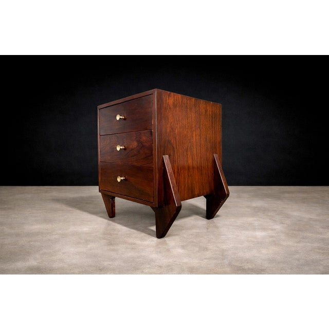 1950s Console/Night Stand in Hardwood Attributed to Jose Zanine Caldas, 1950s For Sale - Image 5 of 11