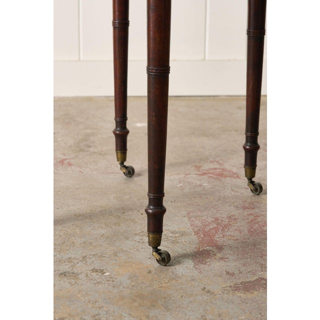 Wood 19th Century English Mahogany Petite Pembroke Table For Sale - Image 7 of 9