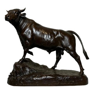 19th Century Bronze Animal Sculpture Prized Bull by Isidore Jules Bonheur For Sale