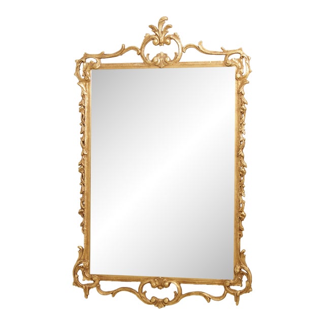 Friedman Brothers Ornate Gold Finish Frame Mirror For Sale