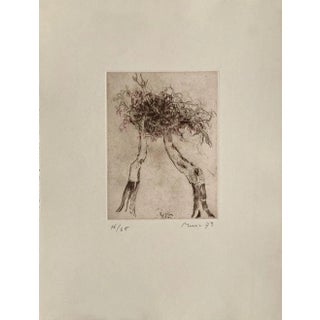 1973 Zoran Music Hommage to Caspar David Friedrich Etching For Sale