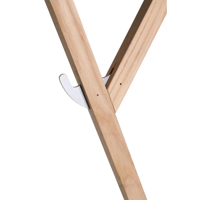 Architectural Designer Folding Coat Tree Rack Retailed by Stillfried N. Y. C. For Sale - Image 11 of 12