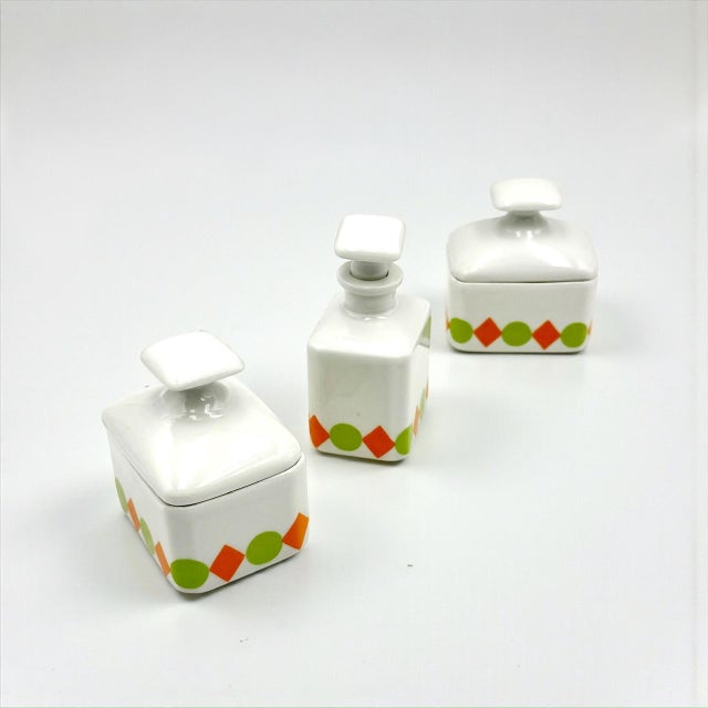 French Porcelain Toiletry Set, Set of 3 For Sale - Image 9 of 15