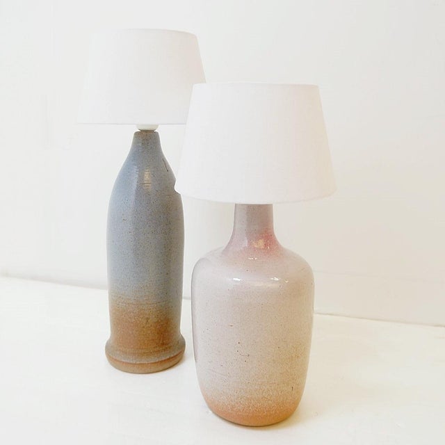 Rustic - Wabi Sabi - Brutalist Small Lamp : Ø 14cm - Total H:41cm Large lamp : Ø 12cm - Total H:49cm Lamp Shades : Ø 20cm...