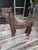 Keith Bradley Poodle Metal Sculpture Unsigned sold as found with oxidation to cut steel without overt damage..