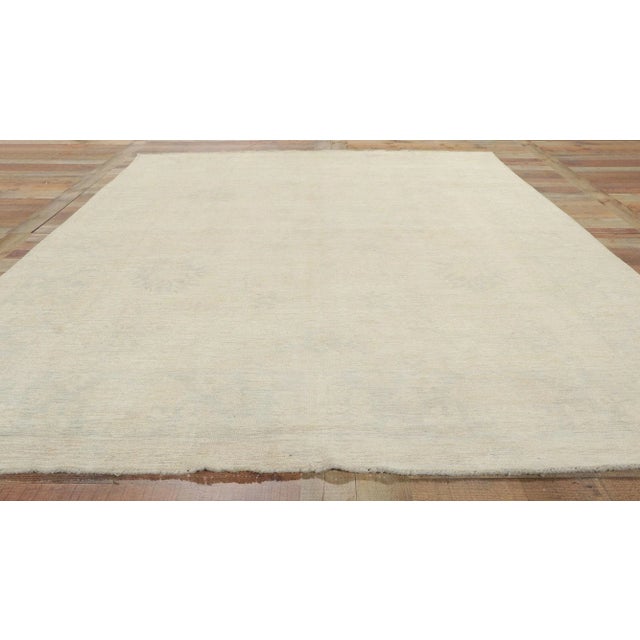 2010s Neutral Muted Oushak Rug, 07'01 X 09'02 For Sale - Image 9 of 11