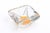 Mid-Century Modern Vintage Swedish Coquille Flygsfors Glass Bowl With Yellow Orange Center For Sale - Image 3 of 7