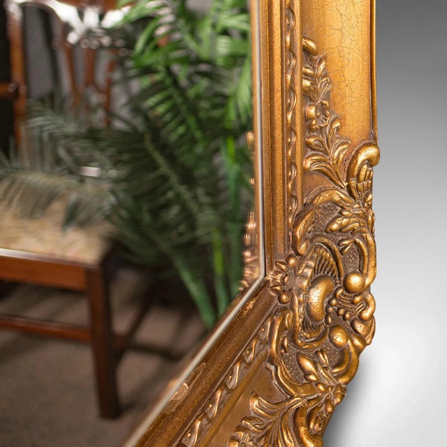 1970s Large Vintage Giltwood Decorative Mirror For Sale - Image 4 of 10