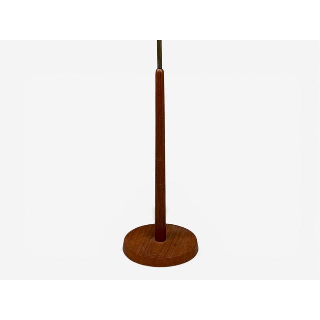 Nybro Armaturfabrik, Floor Lamp, Wood, Metal, Fabric, Sweden, 1940s For Sale - Image 10 of 16