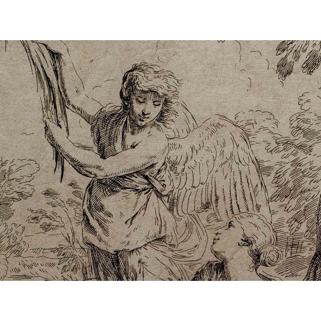 Simone Cantarini, The Arrival of the Angel, Etching, 17th Century For Sale - Image 3 of 5