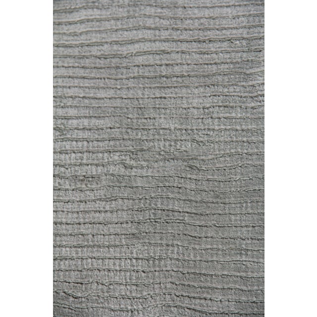 Transitional Exquisite Rugs Ives Hand loom Viscose Light Blue Rug-12'x15' For Sale - Image 3 of 10