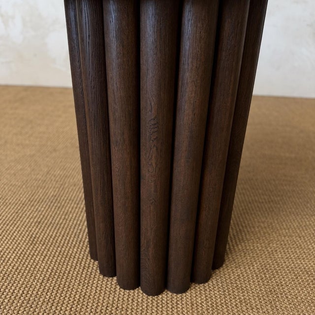 2020s Lavene Dining Table in Oak Kona Finish 42" For Sale - Image 5 of 10