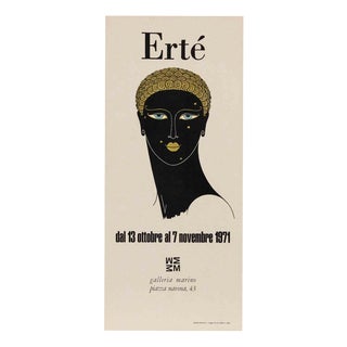 Offset Print Exhibition Poster in the style of Ertè, 1971 For Sale