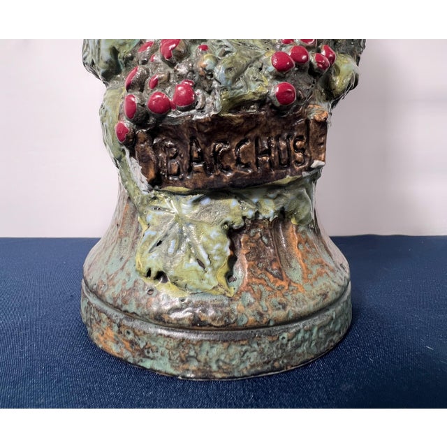 Mid 20th Century Italian Luxardo Bacchus Figural Ceramic Decanter Sculpture For Sale - Image 4 of 13