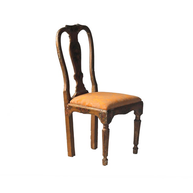 Queen Anne Antique European Fancy Chairs - A Pair For Sale - Image 3 of 9