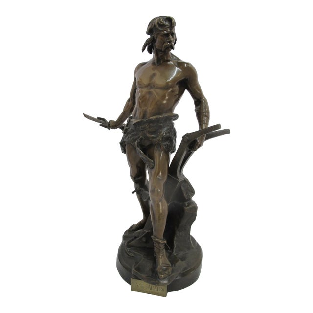 Emile Andre Boisseau French Industrial Bronze Sculpture Ense Et Aratro For Sale