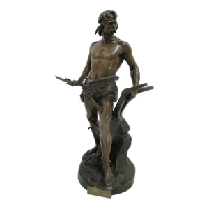 Emile Andre Boisseau French Industrial Bronze Sculpture Ense Et Aratro