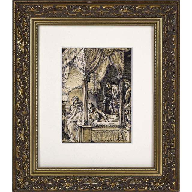 Vintage Pen & Ink Illustration Drawing W/Watercolor by Anatoly Itkin for "Dangerous Liasons" For Sale