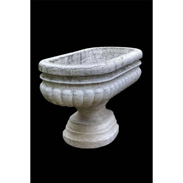 Large Antique Carved Istria Stone Vases For Sale - Image 4 of 6