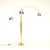1970s Vintage Italian Arc Floor Lamp in Brass and Chrome, 1970s For Sale - Image 5 of 9