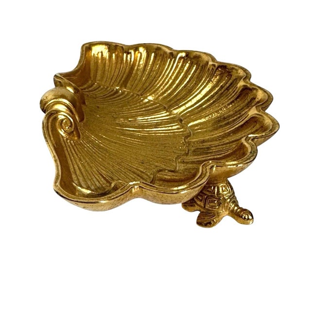 Sherle Wagner Sherle Wagner Shell Gold Plate Soap Dish For Sale - Image 4 of 12