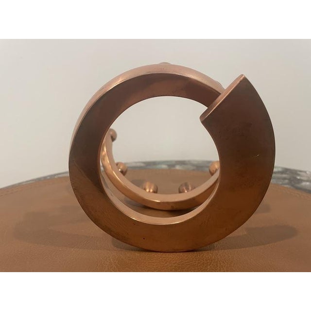 1960s 1960s Israeli Copper Hanukkah Menorah For Sale - Image 5 of 8