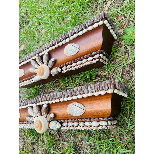 Coastal Shell Wall Shelves For Sale - Image 3 of 5