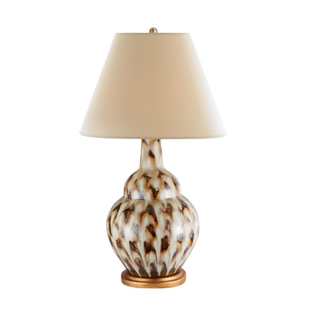 Contemporary Bunny Williams Home Pheasant Feather Lamp, Brown For Sale - Image 3 of 3