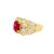 1.81 Carat Ruby Diamond 18k Yellow Gold Ring, Gia Certified Size 5.75 For Sale - Image 4 of 6