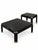 Vintage Postmodern Black Marble-Look Coffee and Side Tables With Brass Accents — Set of 2 For Sale - Image 9 of 12