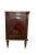 Brown French Louis XVI Style Flame Mahogany Marble Commode For Sale - Image 8 of 10