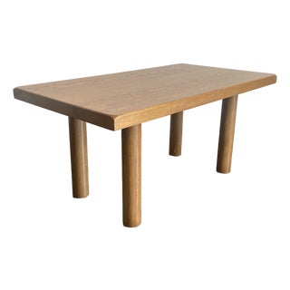 Vintage Solid Oak Dining Table 1970s For Sale