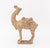 Chinese Tang Dynasty Style Standing Camel Pottery Sculpture, with remnants of pigment decoration, the beast outfitted with...