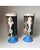 Pierced and reticulated rim outlined in burnished gold leaf. Hand painted enamels of tropical style birds and vibrant...