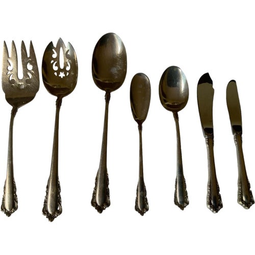 Vintage Lunt Sterling Silver Flatware “Eloquence” Pattern- 51 Pieces