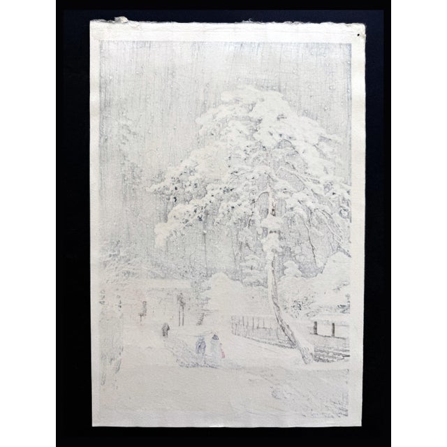 Modern Prewar Edition Japanese Woodblock Print Honmon-ji Temple Ikegami Kawase Hasui For Sale - Image 3 of 15