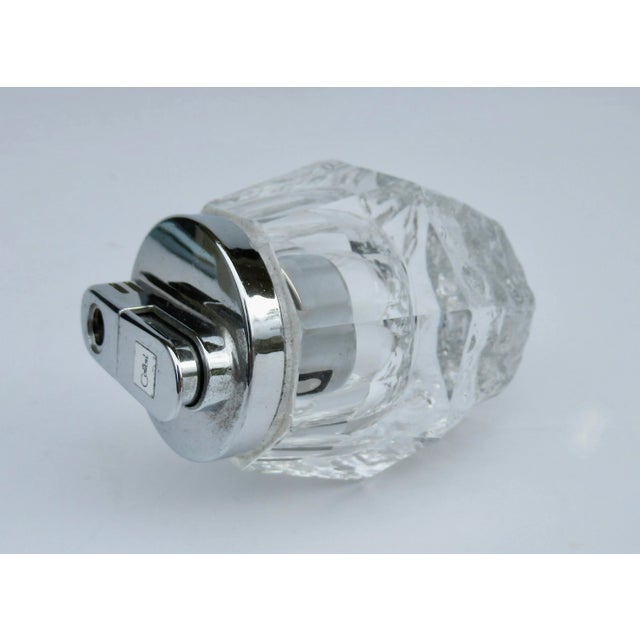 C.1960's Mid-Century Modern Crystal Faceted Iceberg Textured Lighter by Colibri - Made in Japan For Sale - Image 10 of 12