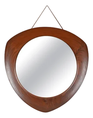 Mid-Century Oscar Mirror in Teak by Campo e Graffi for Home Torino, Italy, 1958