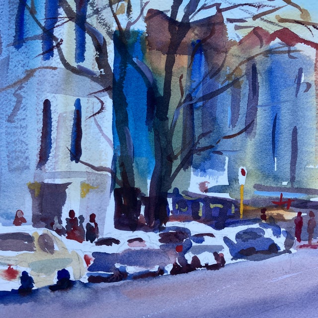 Original 10 x 13 painting on paper unsigned unframed