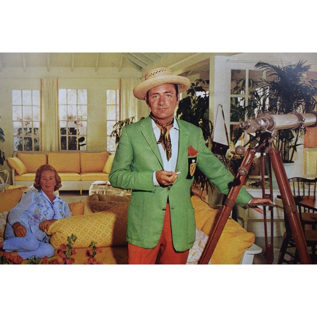 Print Sz: 13"H x 10"W Frame Sz: 14 3/8"H x 11 1/8"W w/ gilt bamboo frame Original color page from Slim Aarons' iconic book...